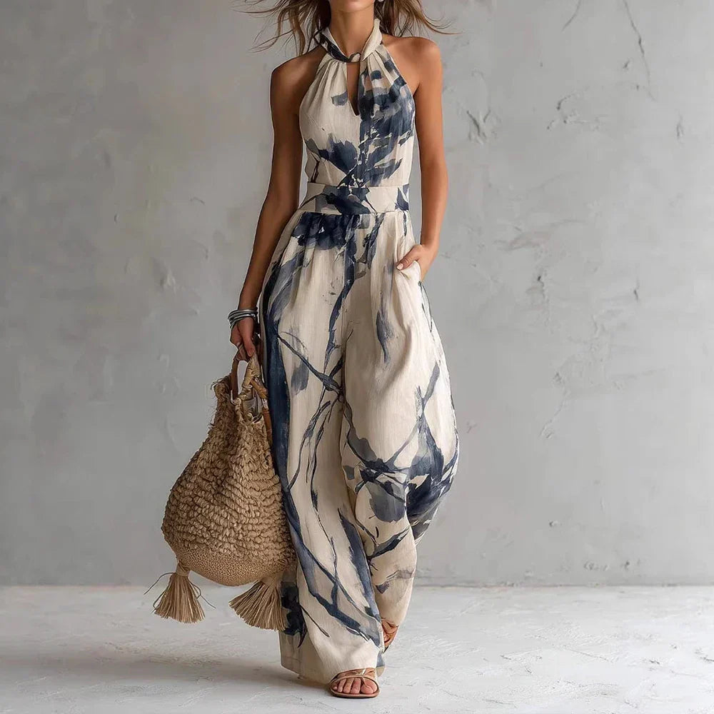 Serena | Halter Neck Flowy Maxi Dress oaklynwear