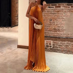 Carmen | Pleated Halter Neck Maxi Dress oaklynwear