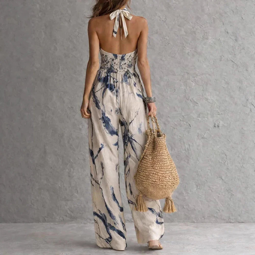 Serena | Halter Neck Flowy Maxi Dress oaklynwear