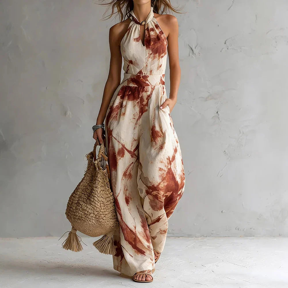 Serena | Halter Neck Flowy Maxi Dress oaklynwear