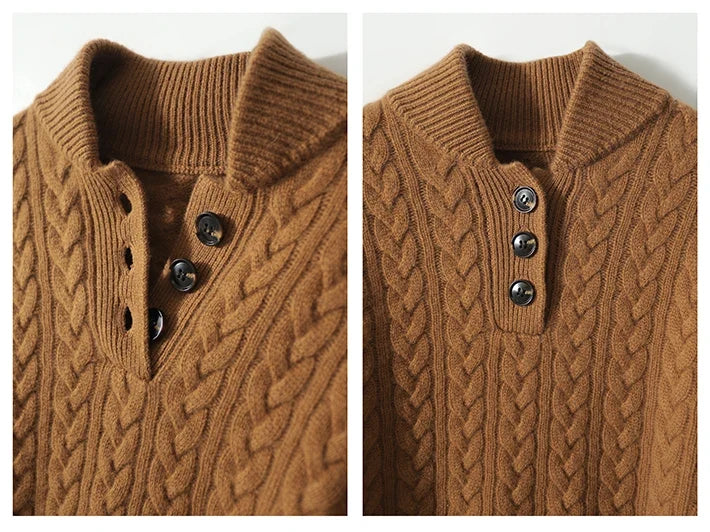 Arden Button-Up Cashmere Sweater oaklynwear