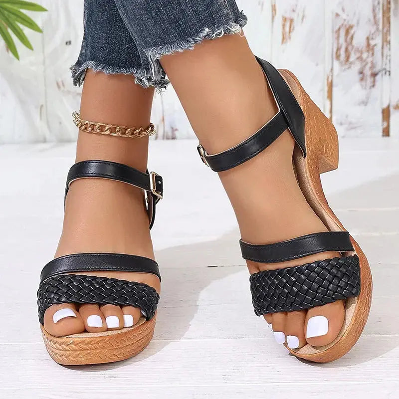 Nova | Woven Platform Sandals oaklynwear