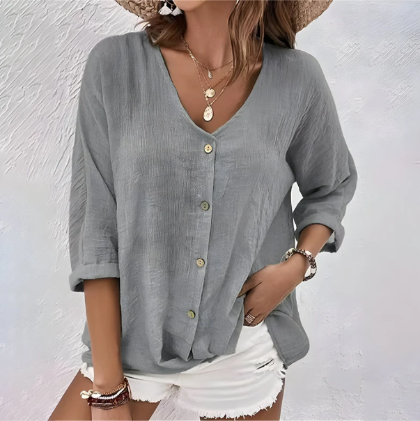 Giana | Relaxed Button-Up Blouse oaklynwear