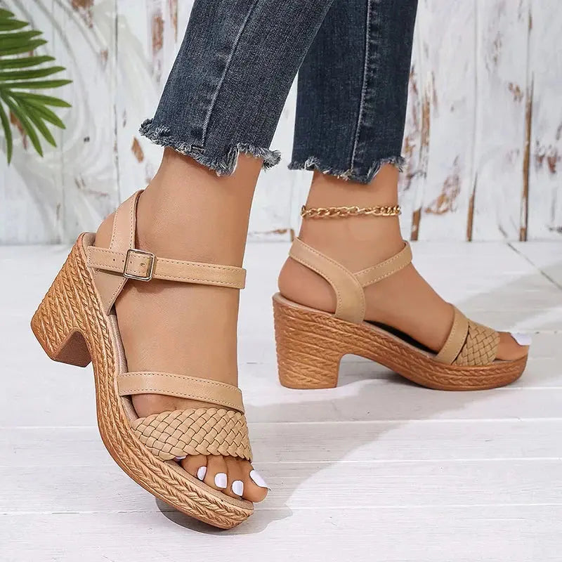 Nova | Woven Platform Sandals oaklynwear