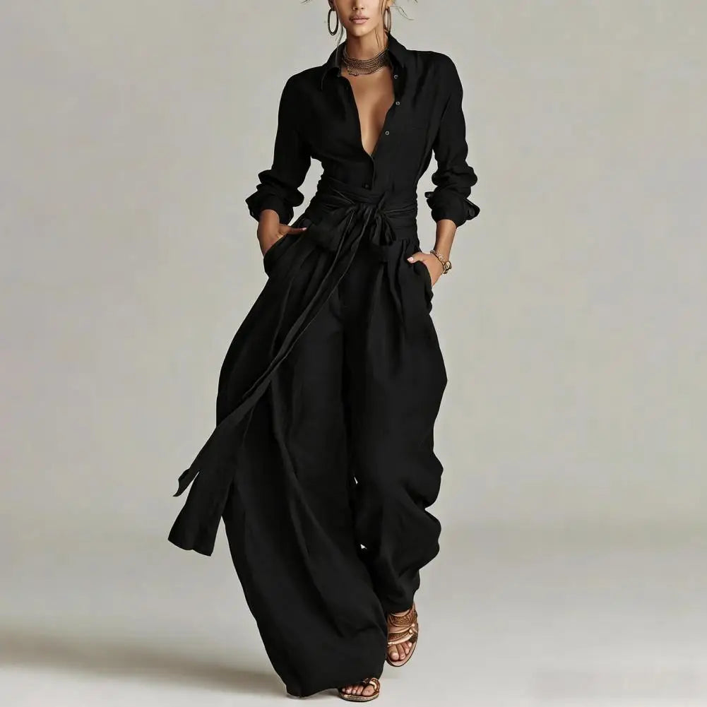 Katherine | Linen Wide-Leg Pants Co-Ord Set oaklynwear