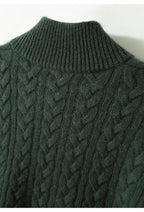 Ellie | Button-Up Cable Knit Sweater with Stand Collar, Cozy Winter Pullover oaklynwear