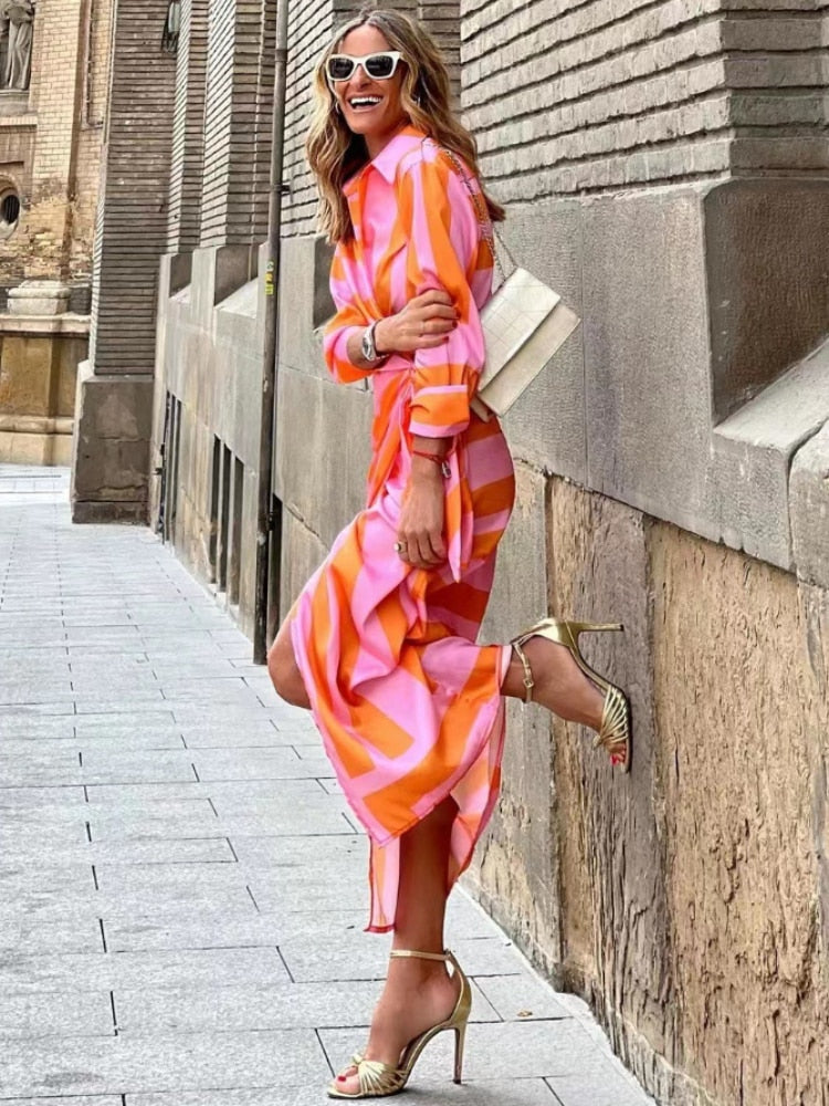 Colette | Three-Quarter Sleeve Wrap Midi Dress oaklynwear