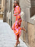 Colette | Three-Quarter Sleeve Wrap Midi Dress oaklynwear
