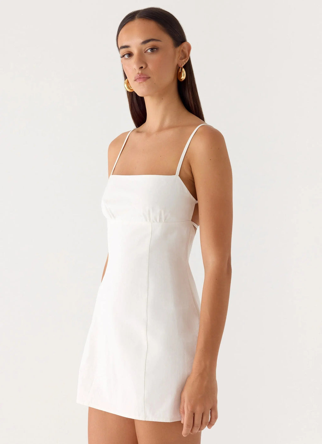 Stermo| Mini Dress with Adjustable Straps & Bust Gathering –... oaklynwear