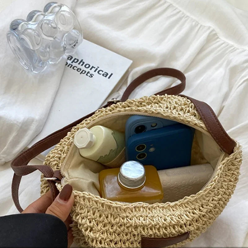 Summer Crossbody Straw Bag oaklynwear