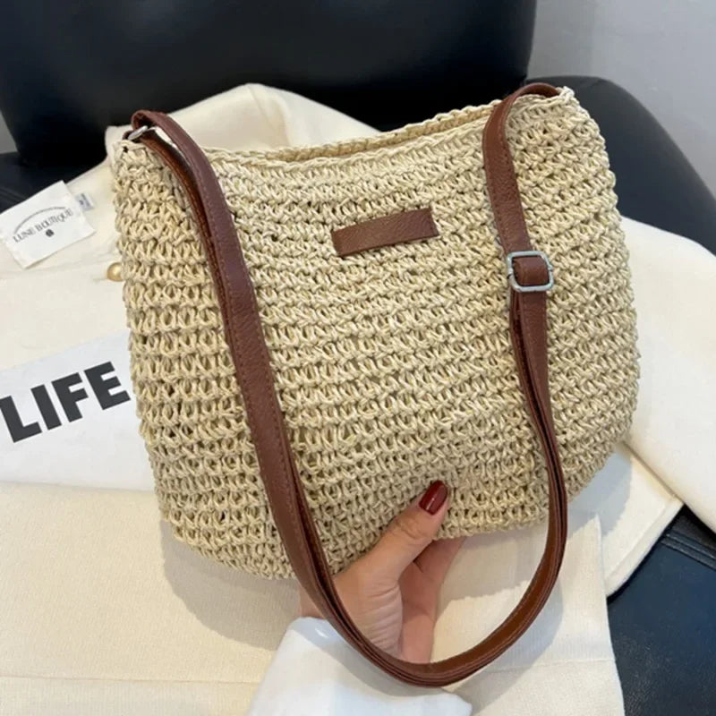 Summer Crossbody Straw Bag oaklynwear