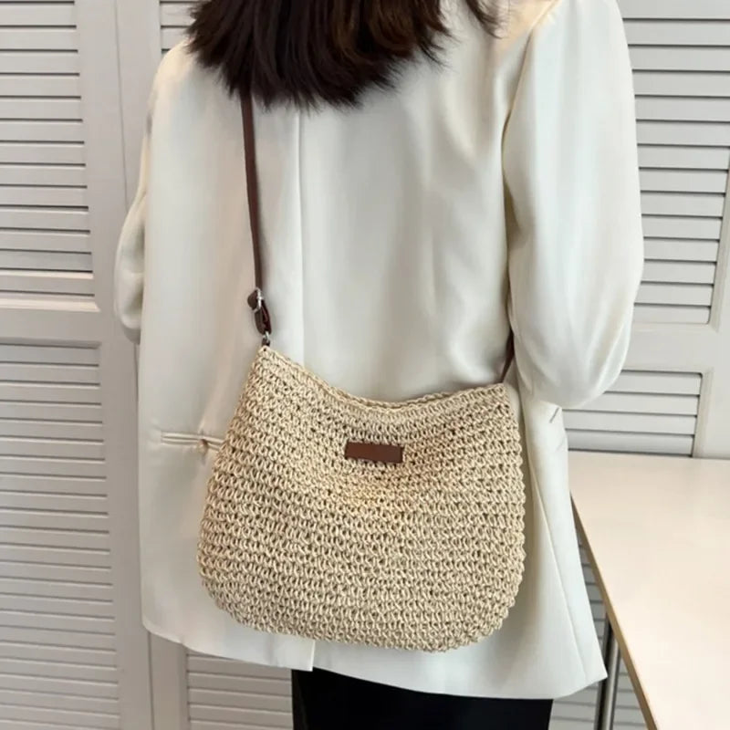 Summer Crossbody Straw Bag oaklynwear