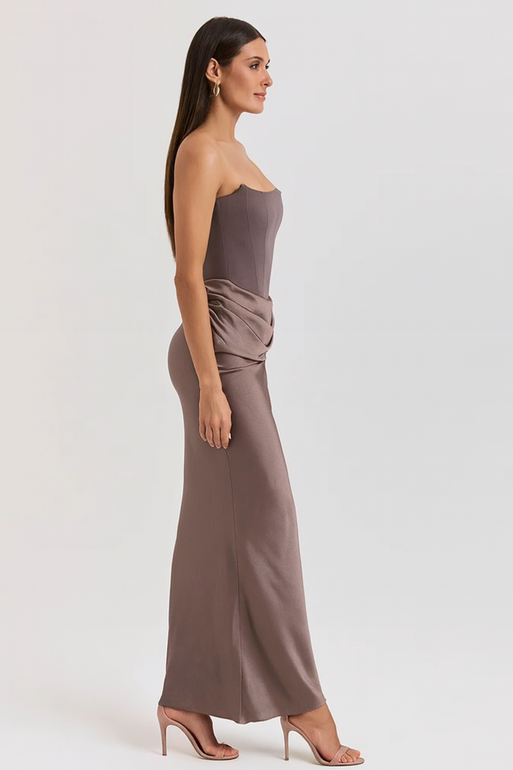 White Maxi Dress with Strapless Neckline – Elegant Long Dress for... oaklynwear