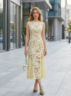 Cyrana | Lace Sleeveless Slim Fit Maxi Dress oaklynwear