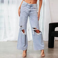 Wide Leg Ripped Jeans oaklynwear