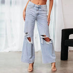 Wide Leg Ripped Jeans oaklynwear