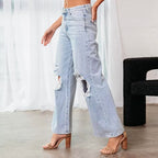 Wide Leg Ripped Jeans oaklynwear