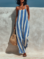 Stella | Striped Suspender Jumpsuit oaklynwear