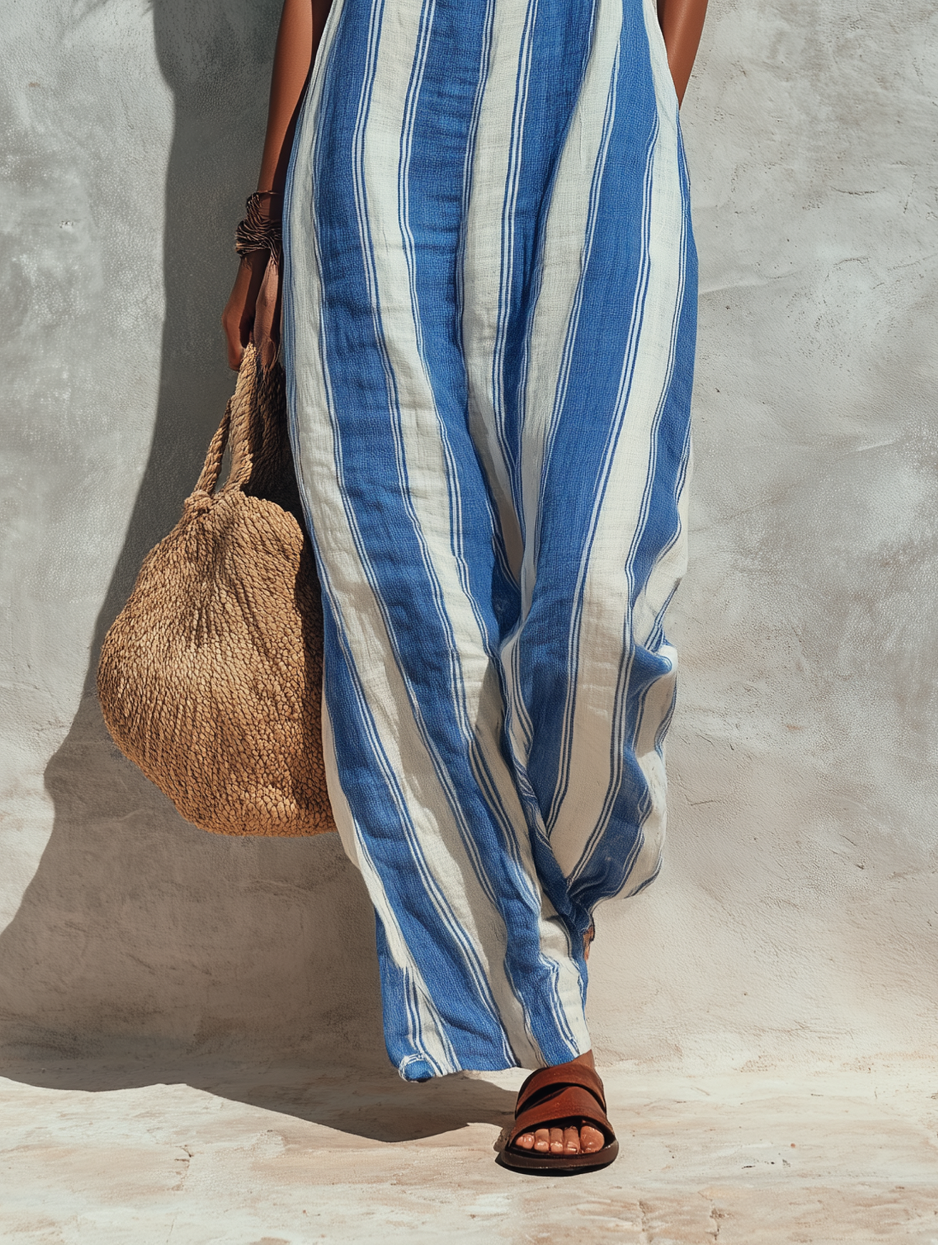 Stella | Striped Suspender Jumpsuit oaklynwear