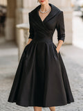 Victoria | Women's Satin Midi Dress oaklynwear