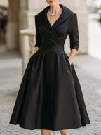 Victoria | Women's Satin Midi Dress oaklynwear
