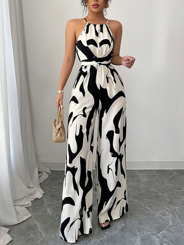 Paloma | Abstract Print Wide-Leg Jumpsuit oaklynwear