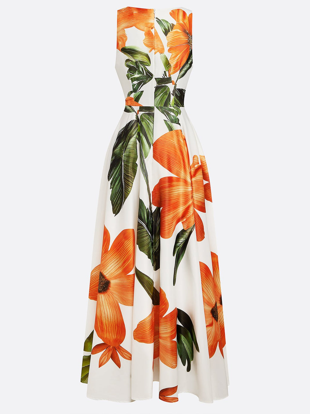 Ophelia | Floral Satin A-Line Maxi Dress with Pockets oaklynwear