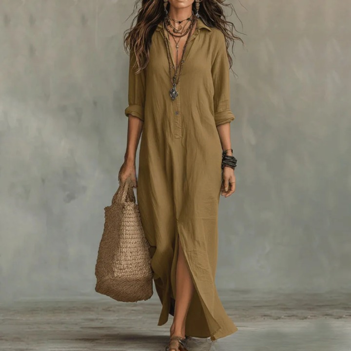 Vera | Women's Linen Shirt Dress oaklynwear