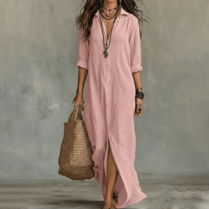Vera | Women's Linen Shirt Dress oaklynwear