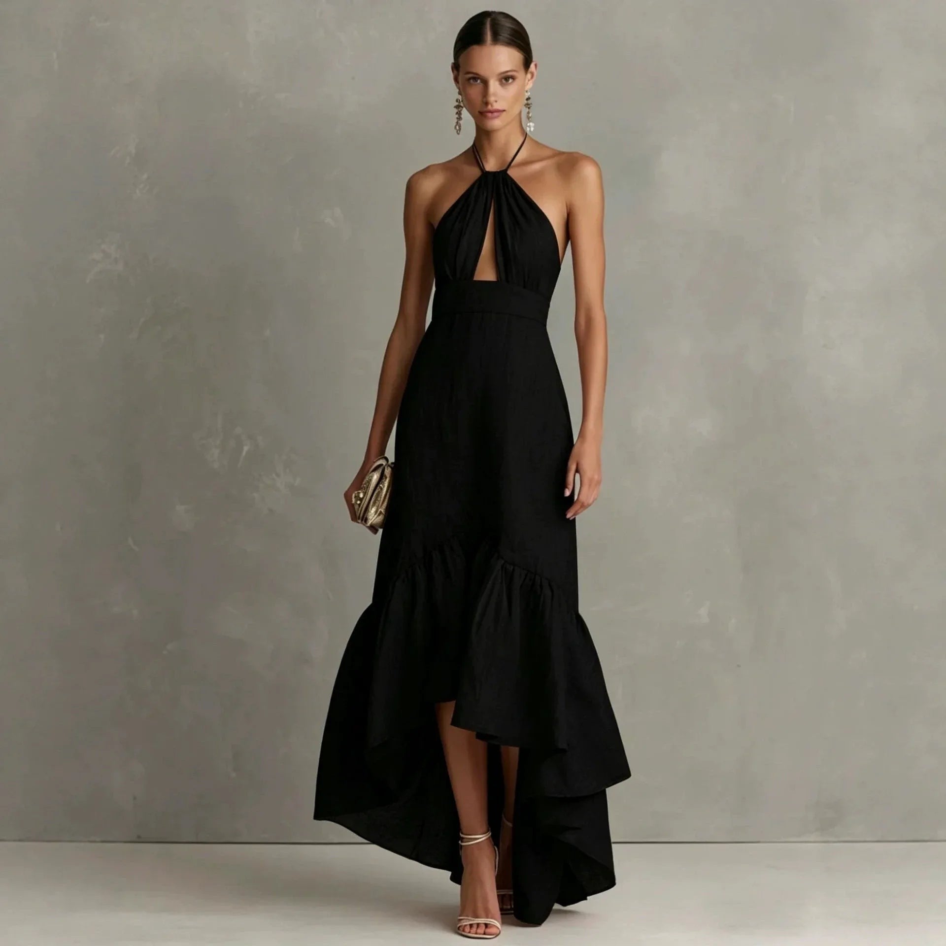 Adalia Halter Midi Dress oaklynwear