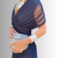 Off-shoulder ruched formal maxi dress with twisted neckline and flowing chiffon-look skirt - view 6