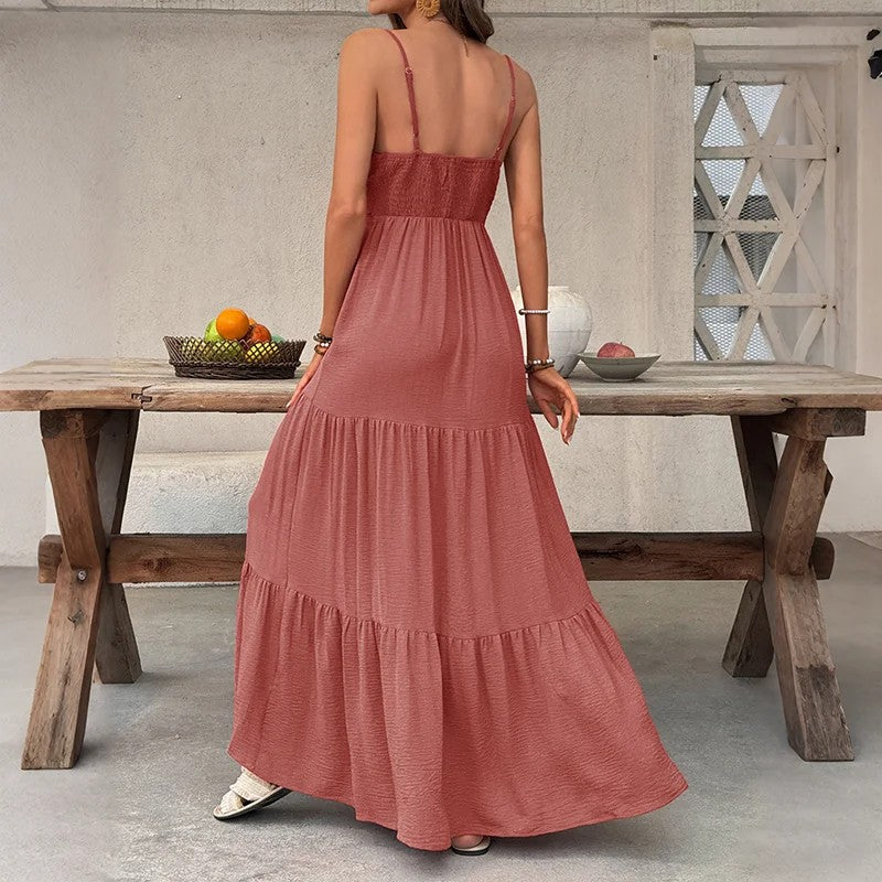 Santorini Deep-V Dress oaklynwear