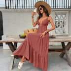 Santorini Deep-V Dress oaklynwear