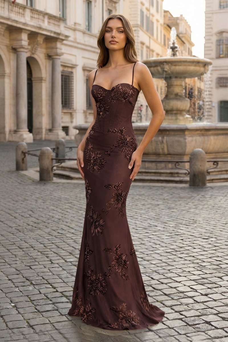 Flora | Women's Floral Embroidery Prom Dress oaklynwear