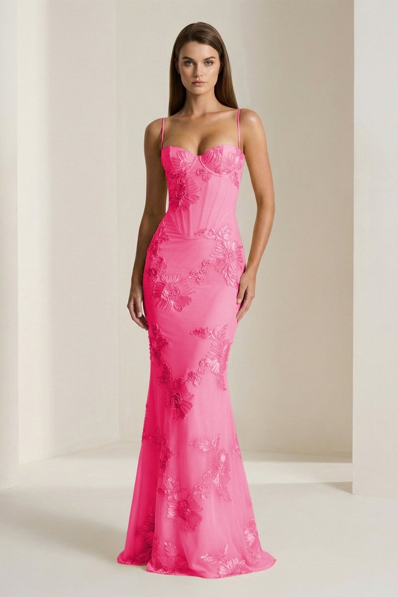 Flora | Women's Floral Embroidery Prom Dress oaklynwear