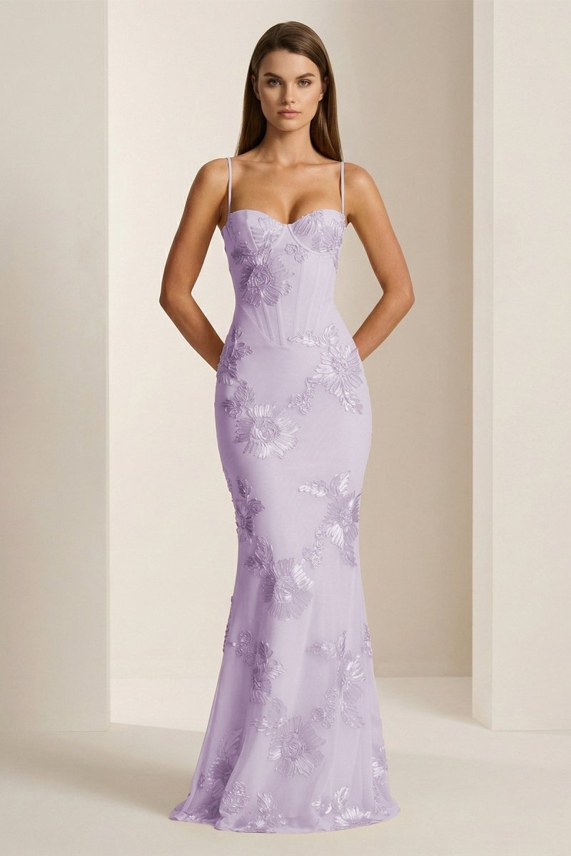 Flora | Women's Floral Embroidery Prom Dress oaklynwear