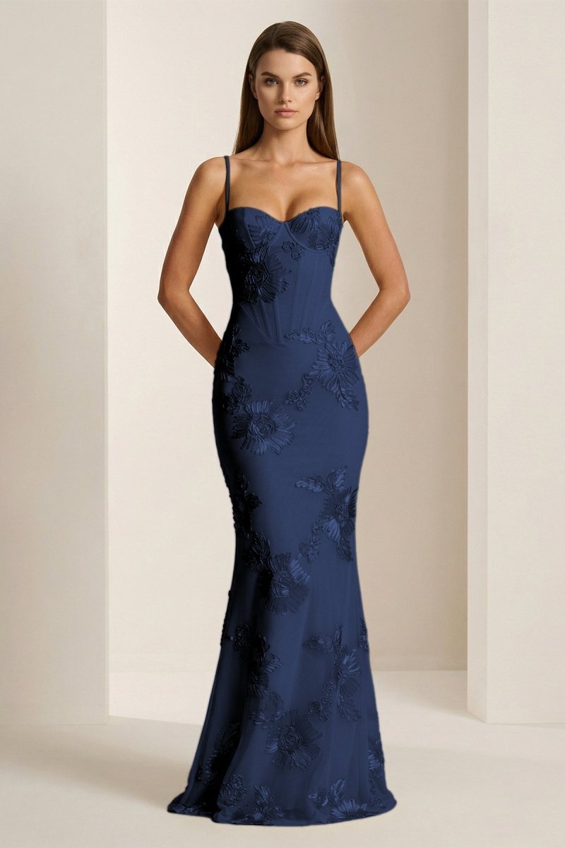 Flora | Women's Floral Embroidery Prom Dress oaklynwear