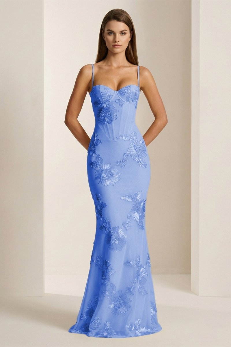 Flora | Women's Floral Embroidery Prom Dress oaklynwear