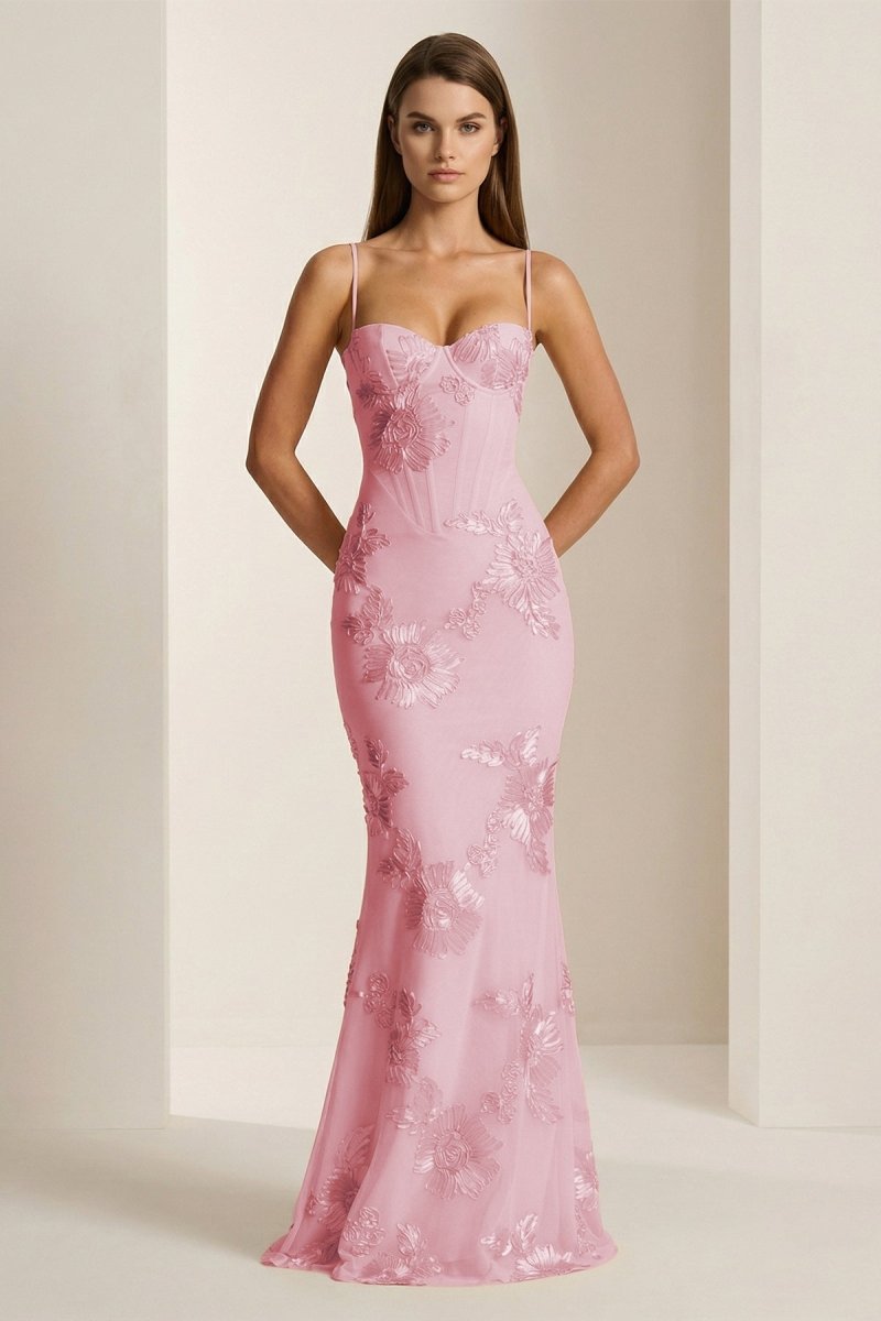 Flora | Women's Floral Embroidery Prom Dress oaklynwear