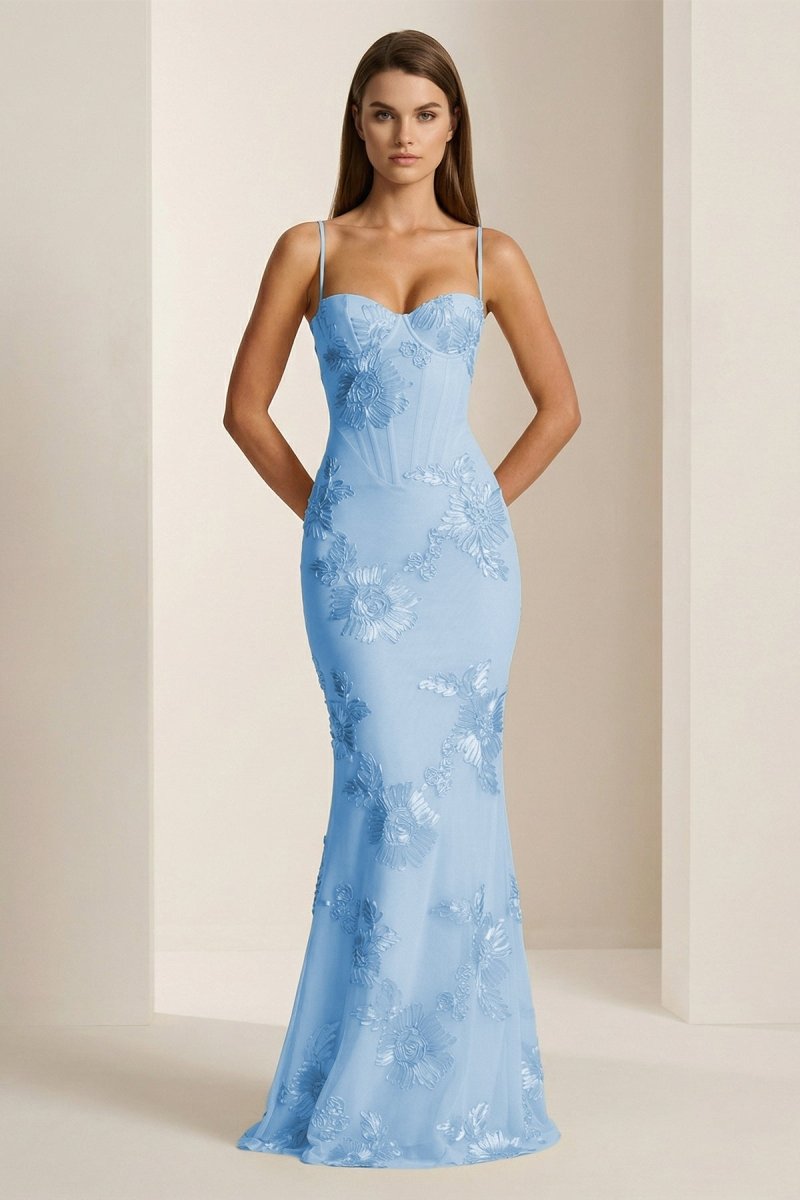 Flora | Women's Floral Embroidery Prom Dress oaklynwear