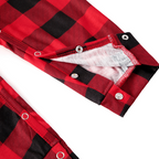 Family wearing matching red and black buffalo plaid Christmas pajamas - view 15
