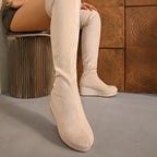 Aveline | Women's Over-the-Knee Stretch Wedge Boots oaklynwear