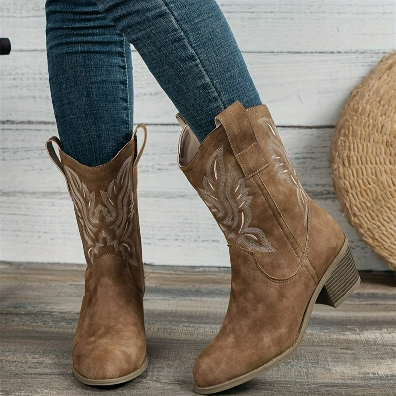 Galateia | Women's Wide Calf Western Cowboy Boots oaklynwear