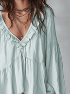 Faye | Women's Boho Ruffle Blouse oaklynwear