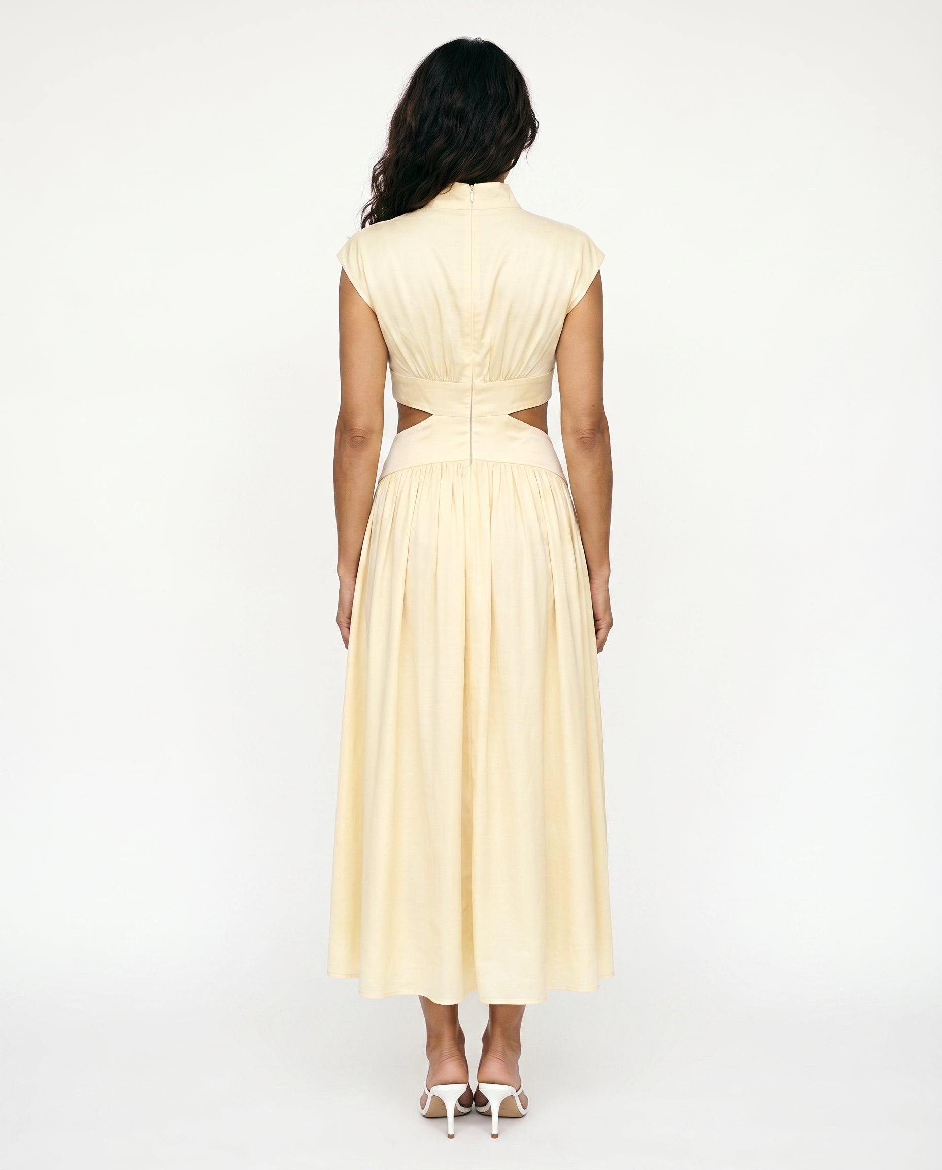 Ella | Cutout Waist High Neck Maxi Dress oaklynwear