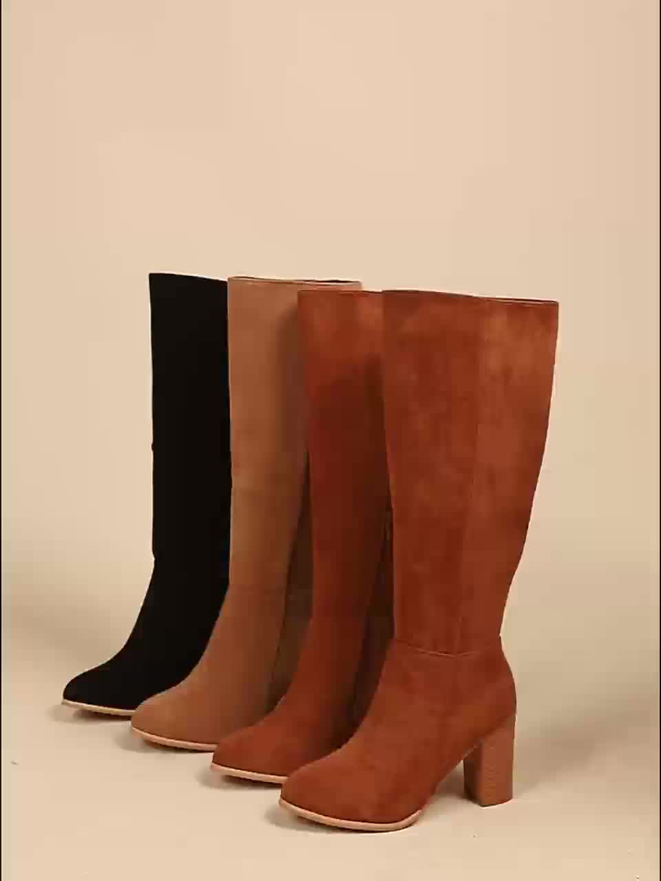 Nadira | Women's Knee High Block Heel Boots oaklynwear