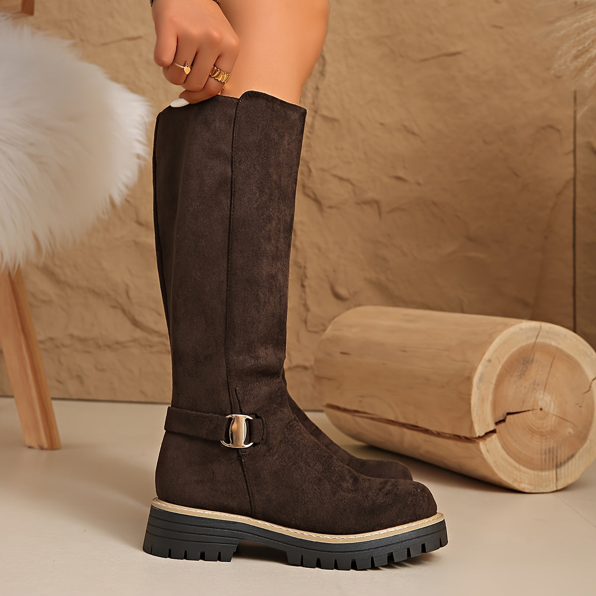 Sable | Women's Knee High Boots with Block Heel oaklynwear