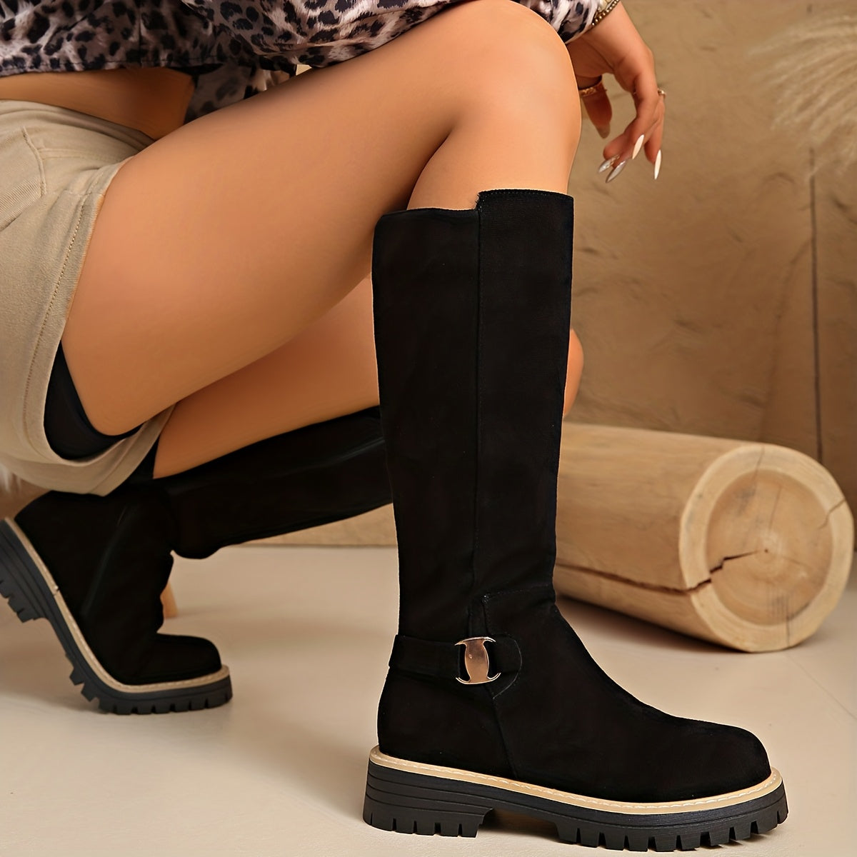 Sable | Women's Knee High Boots with Block Heel oaklynwear