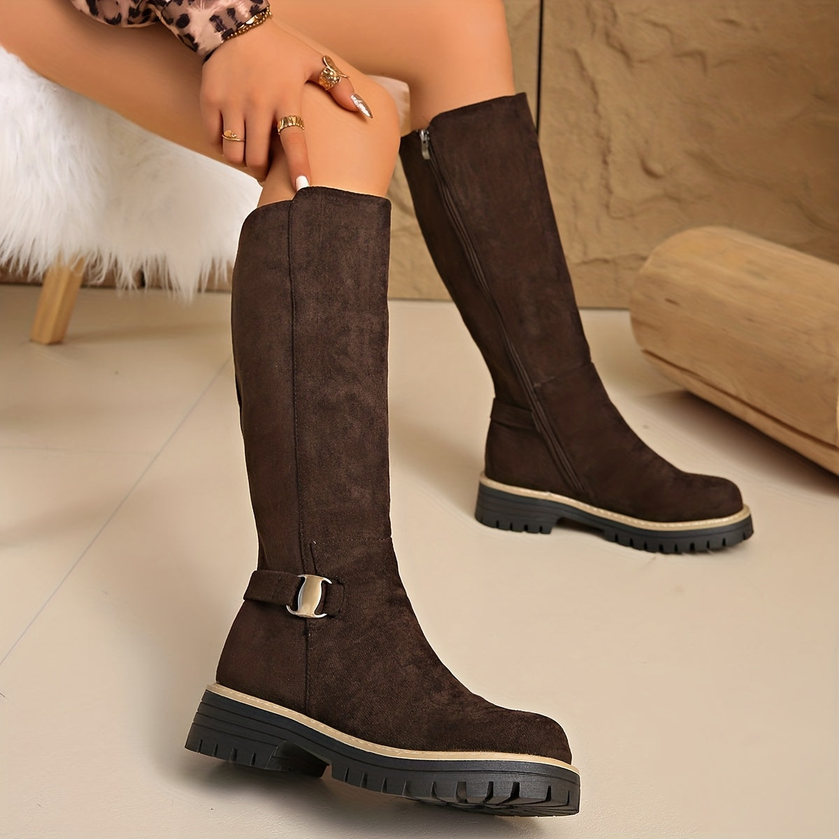 Sable | Women's Knee High Boots with Block Heel oaklynwear
