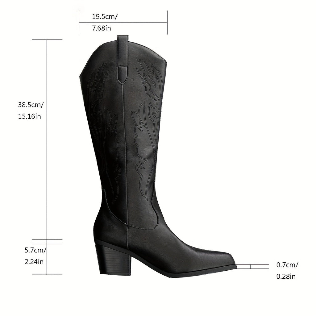 Fenella | Women's Wide Calf Western Cowboy Boots oaklynwear
